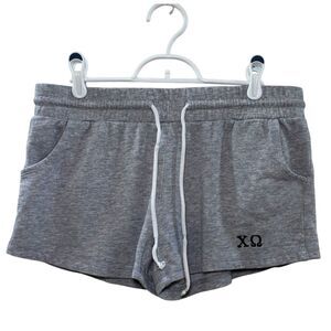 Boxercraft Chi Omega XΩ Rally Shorts Grey Size Medium